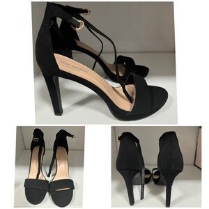 Brand New! Size 7.5, black Top Moda heels.